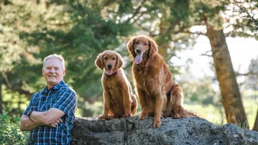 Chris and dogs