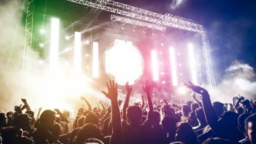People dancing at a New Year's Eve party