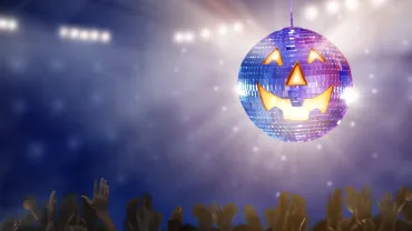 Halloween costume party in a nightclub