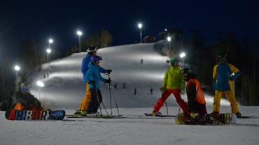 night skiing