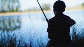 Little boy fishing