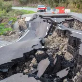 Road Damaged by Earthquake