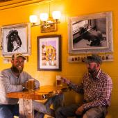 Good conversation at 2 Basset Brews