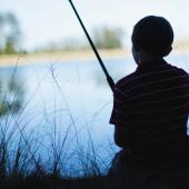 Little boy fishing