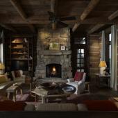 Log home interior