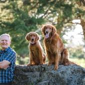 Chris and dogs